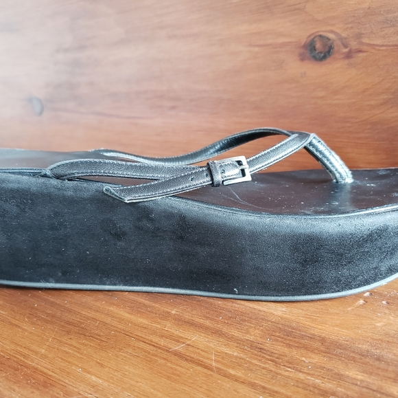 Sandale sz 8 suede black - Picture 2 of 2